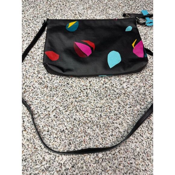 Fossil Women's Crossbody Bag Black Multicolored Abstract Design - Picture 3 of 5